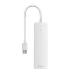 4in1 Hub Baseus  UltraJoy Lite USB-A to USB 3.0 15cm (white) цена и информация | Адаптеры, USB-разветвители | pigu.lt