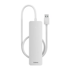 4in1 Hub Baseus  UltraJoy Lite USB-A to USB 3.0 50cm (white) цена и информация | Адаптеры, USB-разветвители | pigu.lt