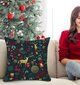 Kalėdiniai pagalvių užvalkalai, 45x45 cm, 4 vnt. цена и информация | Dekoratyvinės pagalvėlės ir užvalkalai | pigu.lt