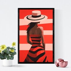 Постер Woman in Red Dress цена и информация | Репродукции, картины | pigu.lt