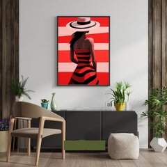 Постер Woman in Red Dress цена и информация | Репродукции, картины | pigu.lt