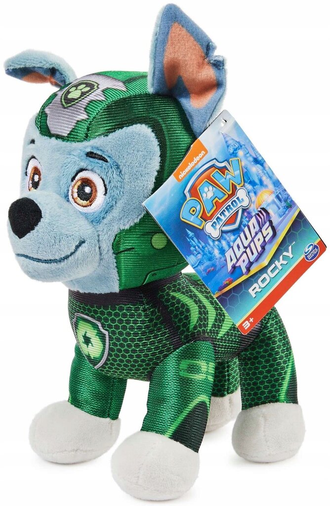 Minkštas žaislas Paw Patrol (Šunyčiai Patruliai) Rocky, 18 cm цена и информация | Minkšti (pliušiniai) žaislai | pigu.lt