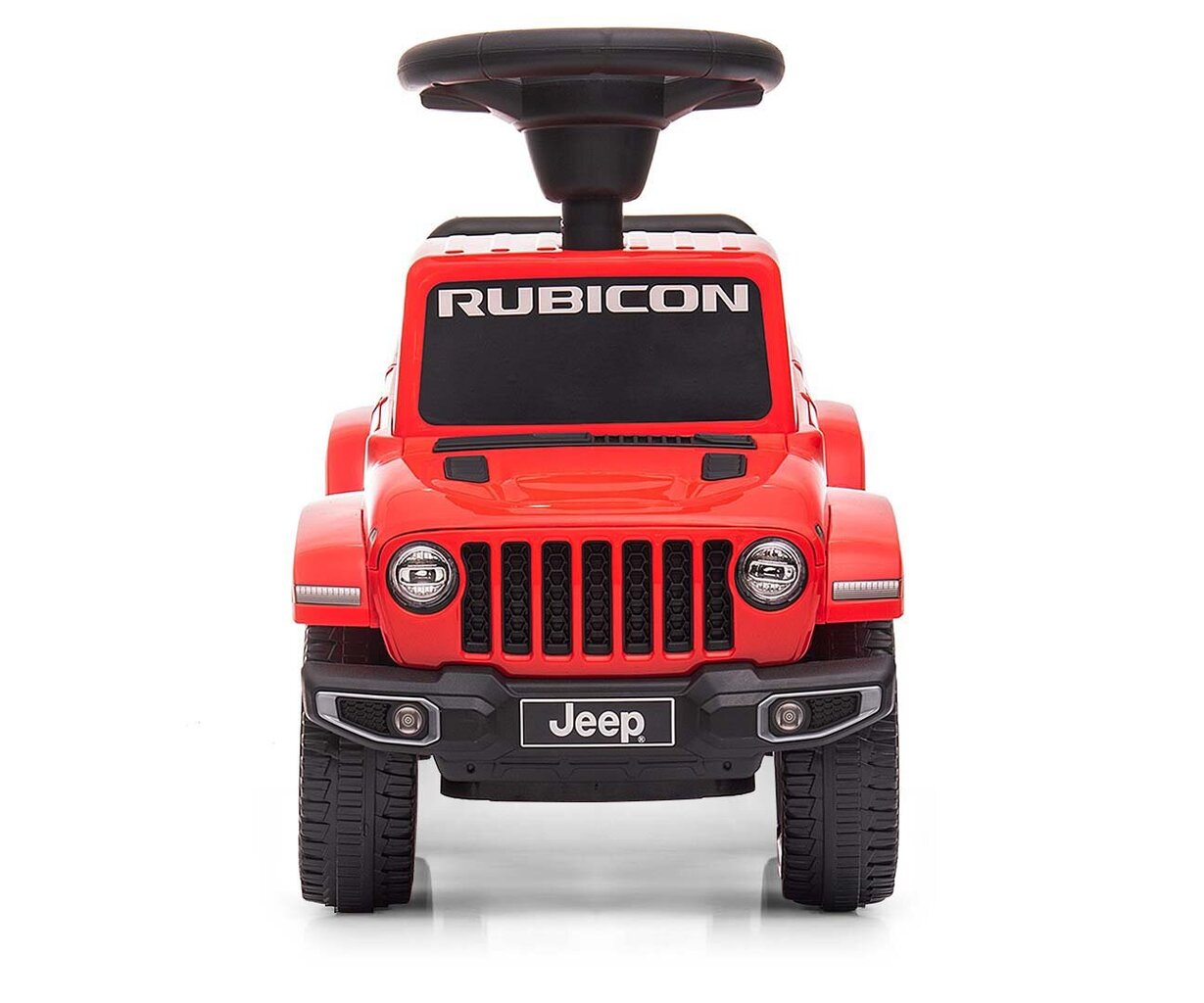 Paspiriamas automobilis vaikams Jeep Rubicon Gladiator, juodas/raudonas kaina ir informacija | Žaislai kūdikiams | pigu.lt