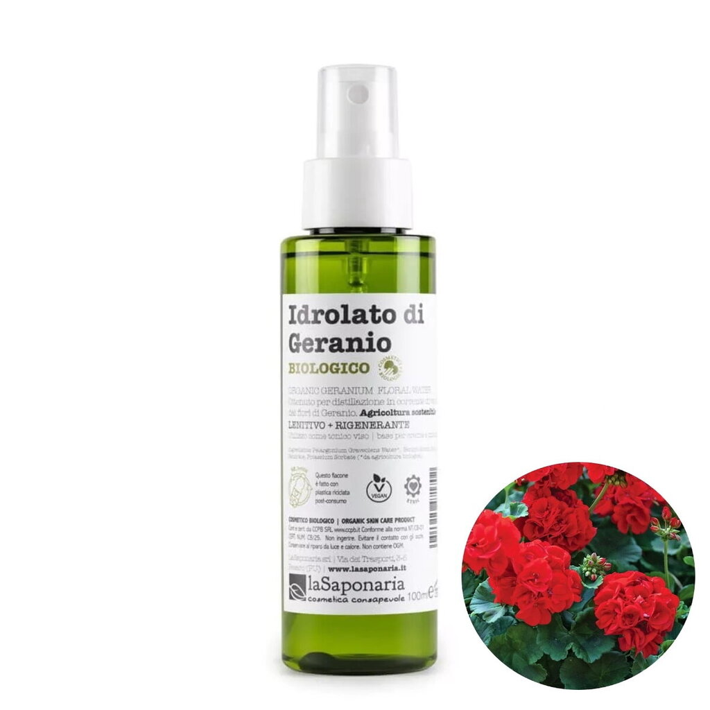 Pelargonijų hidrolatas Pelargonium Graveolens BIO, 100 ml kaina ir informacija | Eteriniai, kosmetiniai aliejai, hidrolatai | pigu.lt