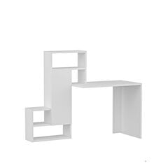 Rašomasis stalas, Asir, 138,6x55x19cm, baltas kaina ir informacija | Kompiuteriniai, rašomieji stalai | pigu.lt