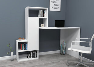Письменный стол Asir, 138,6x55x19 см, белый цена и информация | Компьютерные, письменные столы | pigu.lt