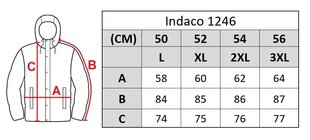 Striukė vyrams Indaco 1246 big, mėlyna kaina ir informacija | Vyriškos striukės | pigu.lt