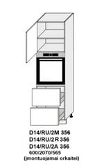 Pastatoma spintelė Carrini D14 RU 2M 356, dešininė, balta kaina ir informacija | Virtuvinės spintelės | pigu.lt