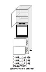 Pastatoma spintelė Carrini D14 RU 2R 356, kairinė, balta kaina ir informacija | Virtuvinės spintelės | pigu.lt