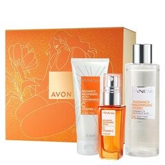 Veido priežiūros rinkinys su vitaminu C Avon Anew: serumas 30 ml, tonikas 200 ml, šveitiklis, 75 ml kaina ir informacija | Veido aliejai, serumai | pigu.lt