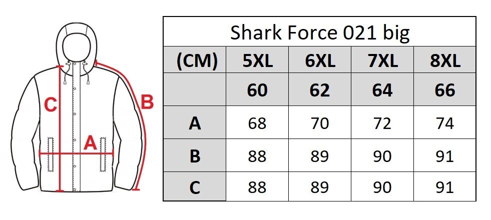 Striukė vyrams Shark Force 2142, juoda kaina ir informacija | Vyriškos striukės | pigu.lt
