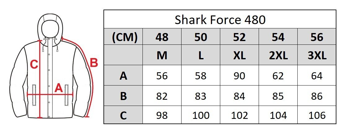 Striukė vyrams Shark Force 480, juoda kaina ir informacija | Vyriškos striukės | pigu.lt