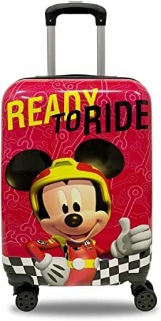 Vidutinis vaikiškas lagaminas Eplusm Mickey Mouse, M dydis, raudonas kaina ir informacija | Lagaminai, kelioniniai krepšiai | pigu.lt