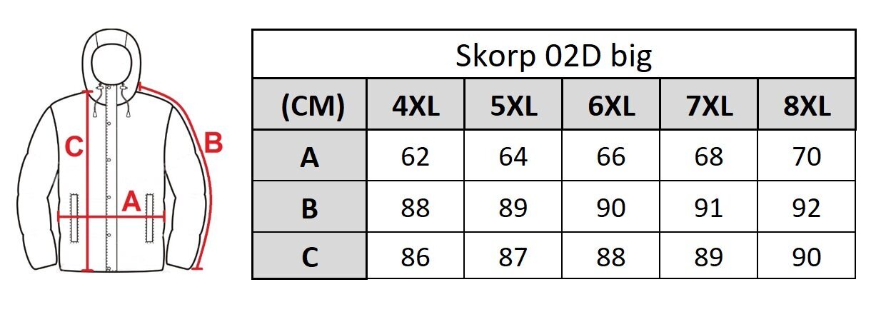 Striukė vyrams Skorp 02D, mėlyna kaina ir informacija | Vyriškos striukės | pigu.lt