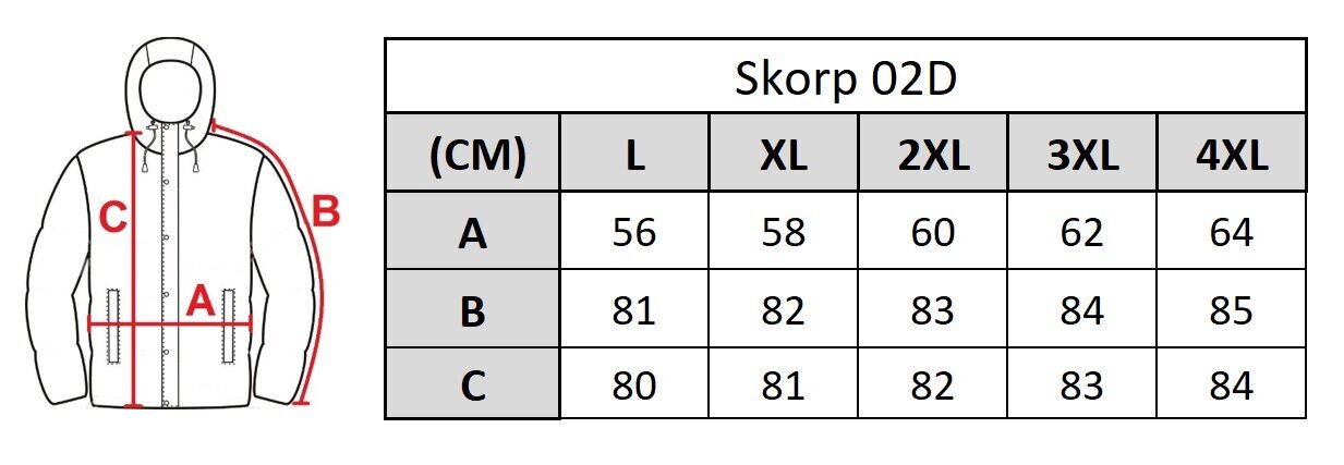 Striukė vyrams Skorp 02D, mėlyna kaina ir informacija | Vyriškos striukės | pigu.lt