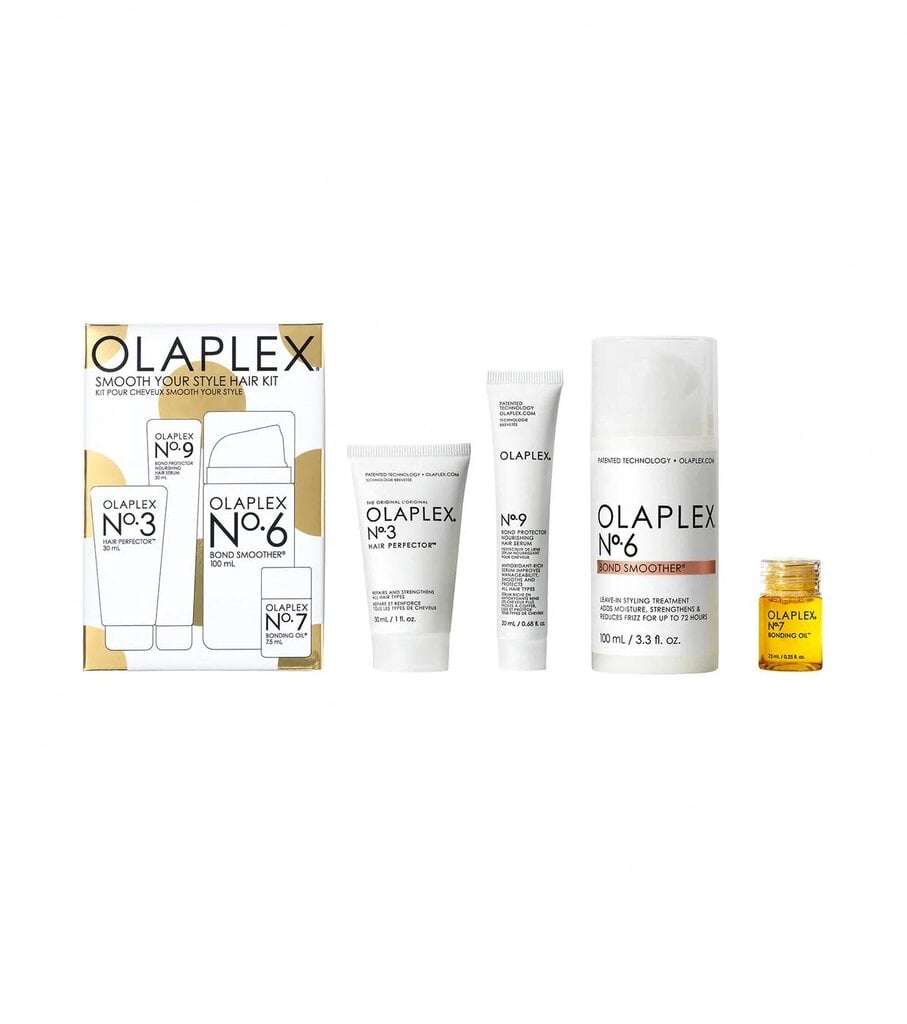 Plaukų priežiūros rinkinys Olaplex Smooth Your Style Hair Kit, 4 vnt. цена и информация | Balzamai, kondicionieriai | pigu.lt