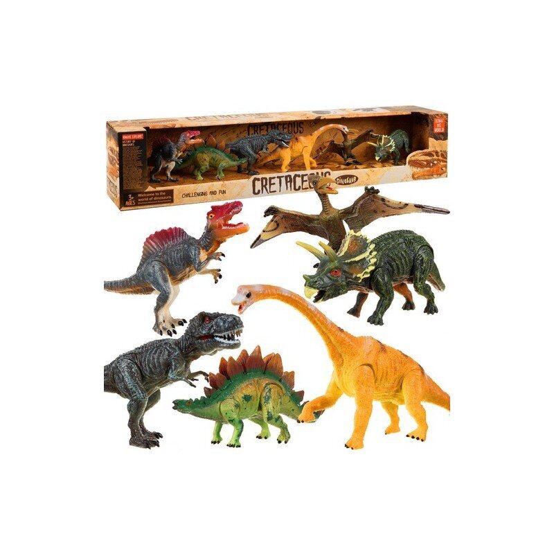 Figūrėlės Dinozaurai Kruzzel, 6 vnt. kaina ir informacija | Žaislai berniukams | pigu.lt