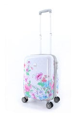 Mažas rankinis lagaminas Elle Flower, S, baltas kaina ir informacija | Lagaminai, kelioniniai krepšiai | pigu.lt
