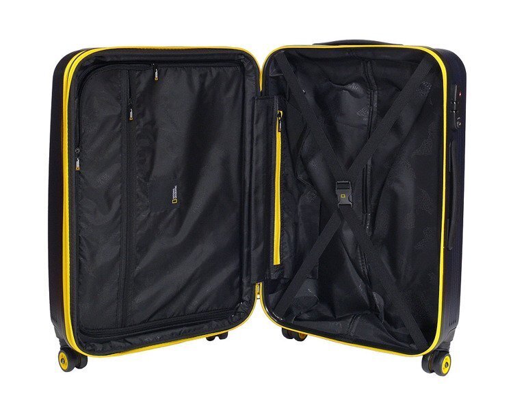 Vidutinis lagaminas National Geographic Abroad, M, juodas kaina ir informacija | Lagaminai, kelioniniai krepšiai | pigu.lt