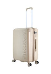 Vidutinis lagaminas Discovery Focus M, smėlio spalvos kaina ir informacija | Lagaminai, kelioniniai krepšiai | pigu.lt