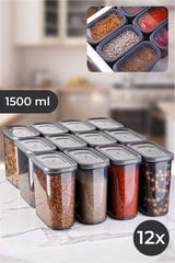 Hermia produktų laikymo indas, 1500 ml, 12 vnt цена и информация | Посуда для хранения еды | pigu.lt