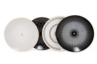 Keramika serviravimo lėkščių rinkinys, 4 dalių kaina ir informacija | Indai, lėkštės, pietų servizai | pigu.lt