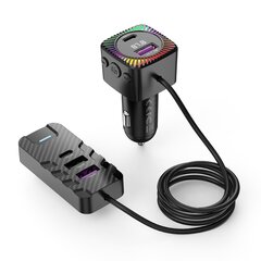 XO transmiter FM BCC13 Bluetooth MP3 car charger 6,2A black kaina ir informacija | FM moduliatoriai | pigu.lt