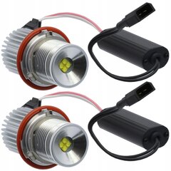 Набор 2x Led Marker Angel Eyes 64w (2x 32w) Bmw E39 2000- E60 2003-2007 E53 2002-2007 E65 2002 E87 2006-, ME Premium цена и информация | Автомобильные лампочки | pigu.lt