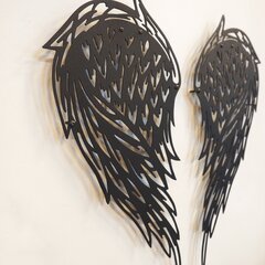 Metalinė sienų dekoracija Angel Wings, 70 cm kaina ir informacija | Interjero detalės | pigu.lt