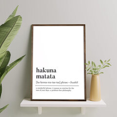 Reprodukcija Hakuna Matata kaina ir informacija | Reprodukcijos, paveikslai | pigu.lt