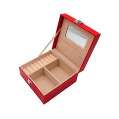 Papuošalų dėžutė, raudona kaina ir informacija | Interjero detalės | pigu.lt