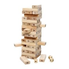 Stalo žaidimas, medinių kaladėlių bokštas kaina ir informacija | Stalo žaidimai, galvosūkiai | pigu.lt