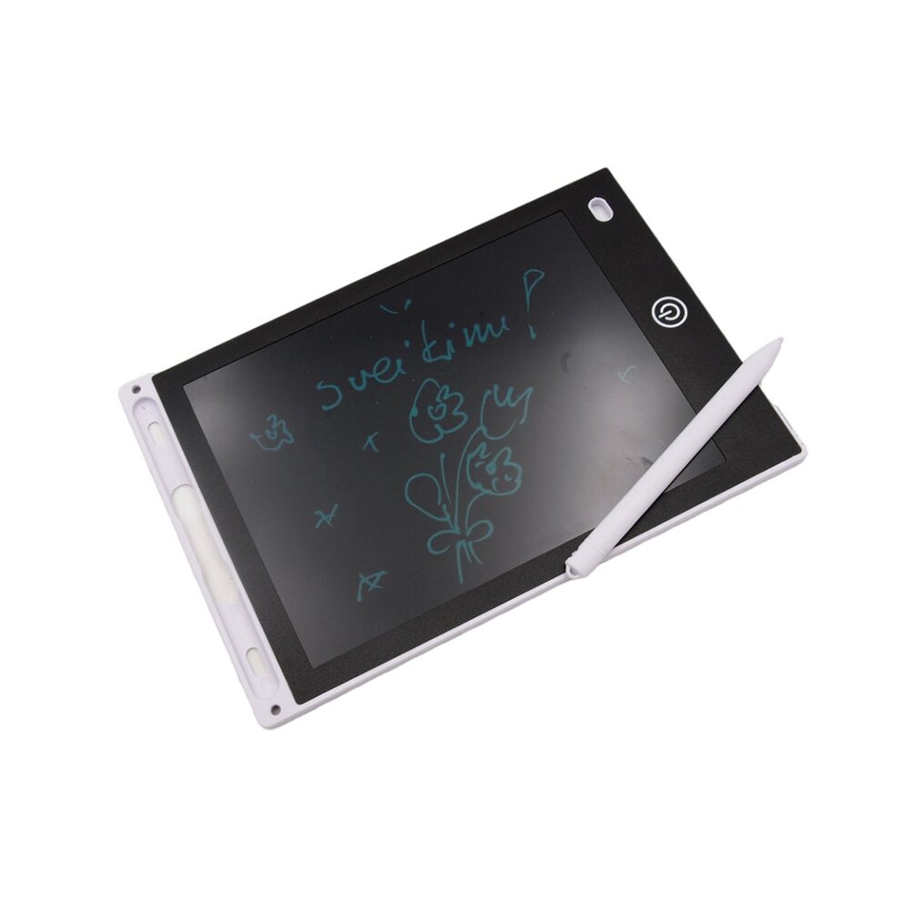 LCD piešimo/rašymo lenta, 21,5 cm, balta kaina ir informacija | Lavinamieji žaislai | pigu.lt