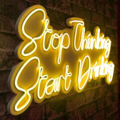 Wallity sienų dekoracija Stop Thinking Start Drinking, 34 cm kaina ir informacija | Interjero detalės | pigu.lt