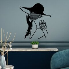 Wallity metalinė sienų dekoracija Striped Woman, 69 cm kaina ir informacija | Interjero detalės | pigu.lt