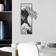 Metalinė sienų dekoracija Waves 3, 62 cm цена и информация | Детали интерьера | pigu.lt