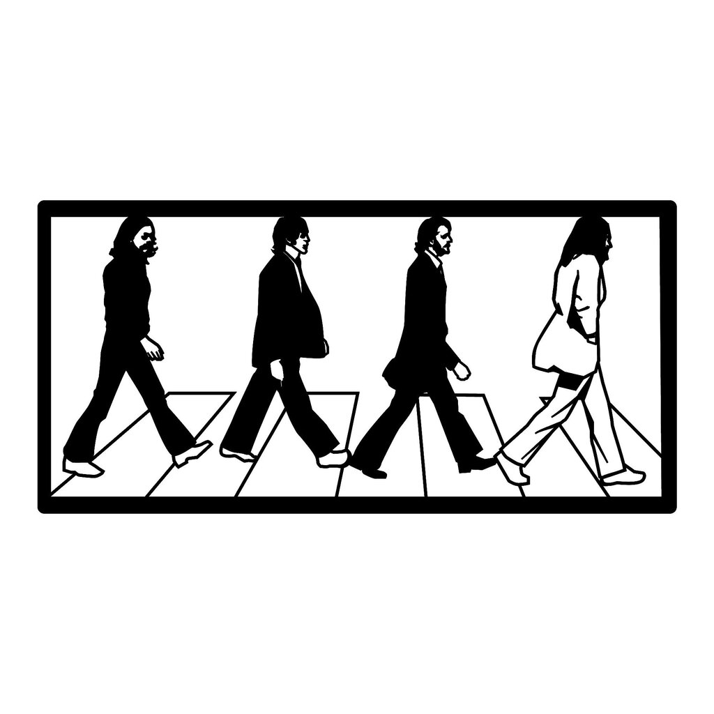 Wallity metalinė sienų dekoracija The Beatles, 39 cm kaina ir informacija | Interjero detalės | pigu.lt