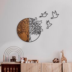Wallity sienų dekoracija Tree and birds 2, 56 cm цена и информация | Детали интерьера | pigu.lt