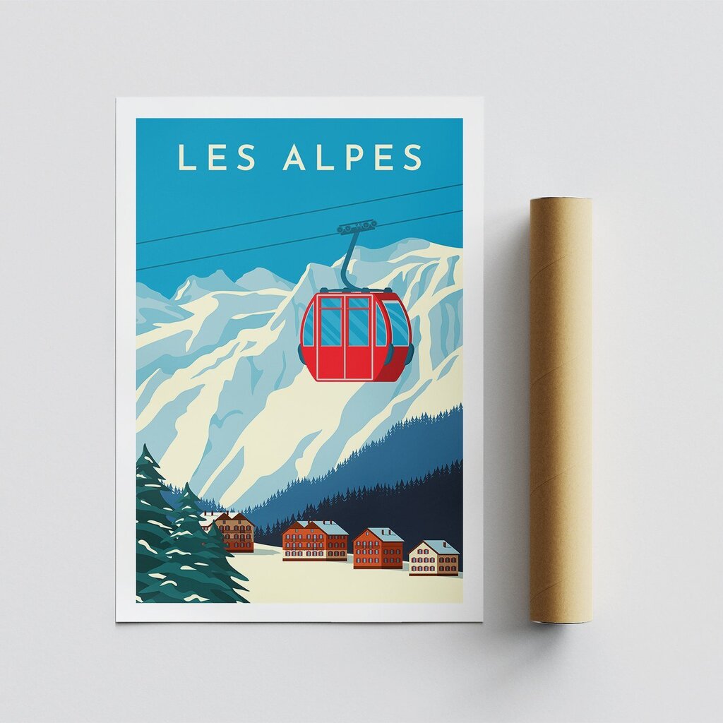 Reprodukcija Les Alpes 1990 цена и информация | Reprodukcijos, paveikslai | pigu.lt