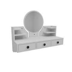 Столик для макияжа Asir, 75x90x36,8 см, белый цена и информация | Туалетные столики | pigu.lt