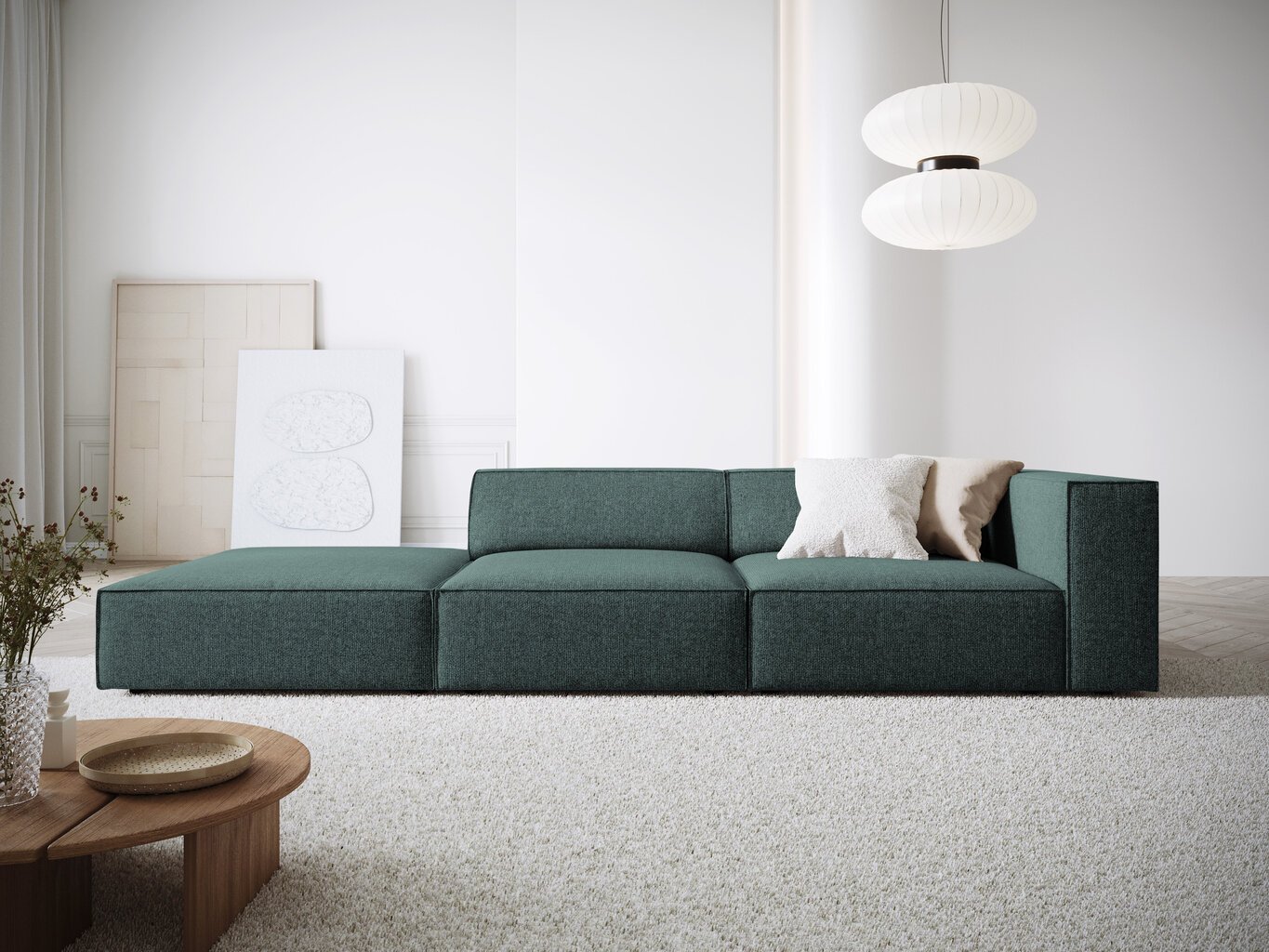 Kairinė sofa Cosmopolitan Design Arendal, žalia цена и информация | Sofos | pigu.lt