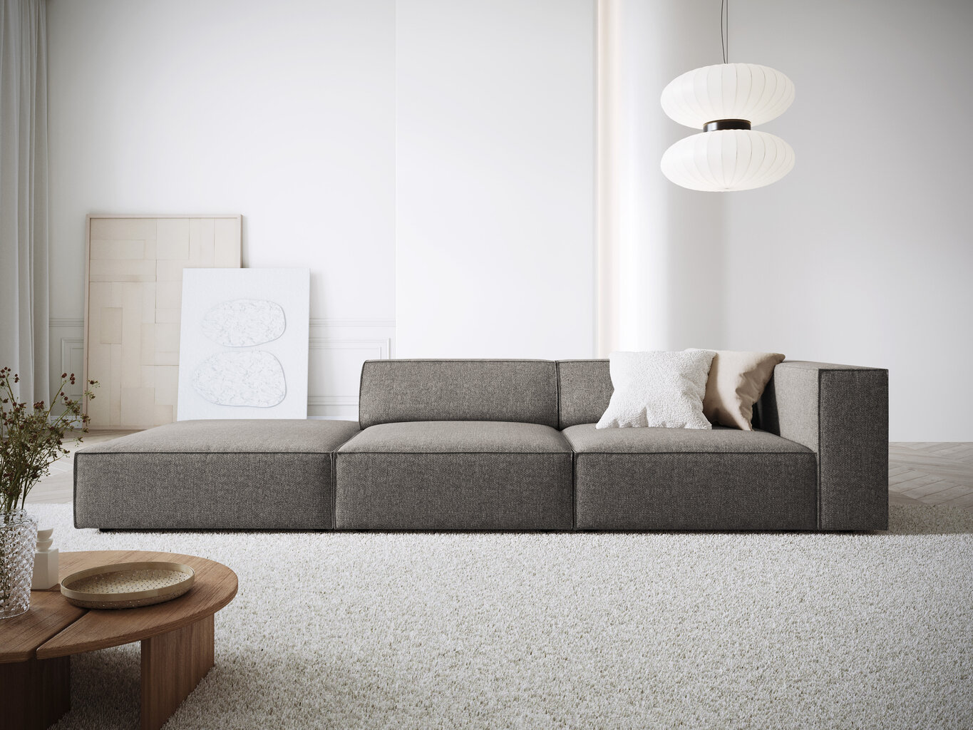 Kairinė sofa Cosmopolitan Design Arendal, ruda kaina ir informacija | Sofos | pigu.lt