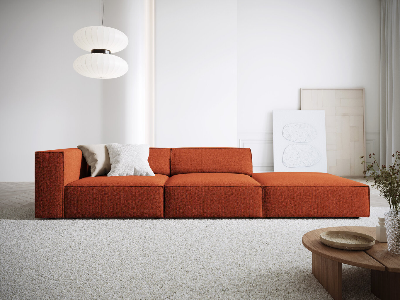 Dešininė sofa Cosmopolitan Design Arendal, oranžinė цена и информация | Sofos | pigu.lt