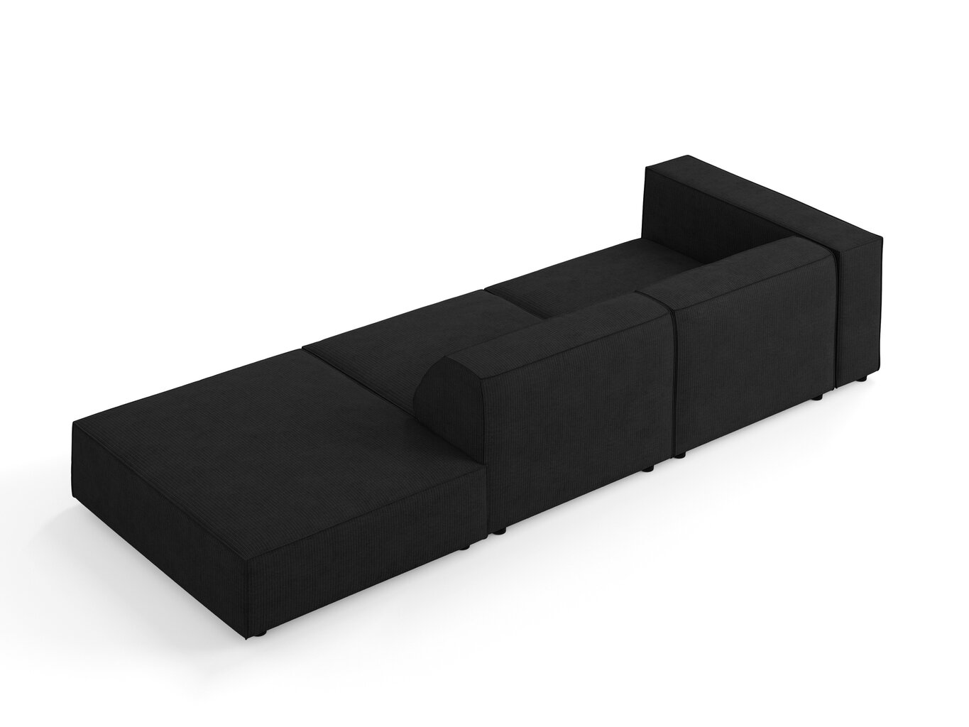Dešininė sofa Cosmopolitan Design Arendal, juoda kaina ir informacija | Sofos | pigu.lt