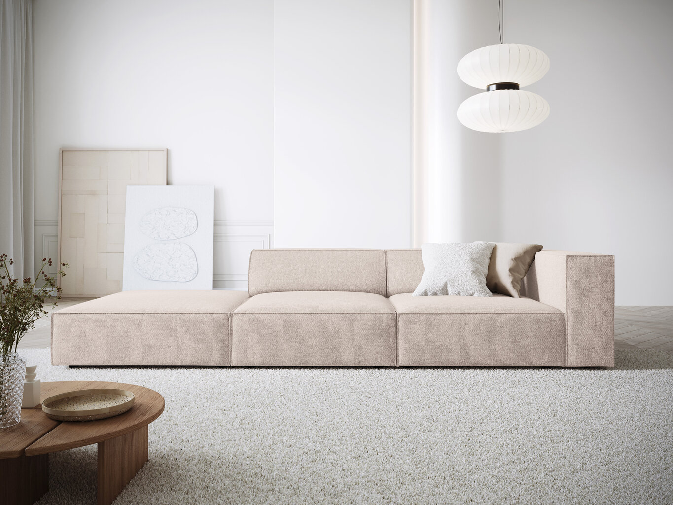 Sofa Cosmopolitan Design Arendal, smėlio spalvos цена и информация | Sofos | pigu.lt