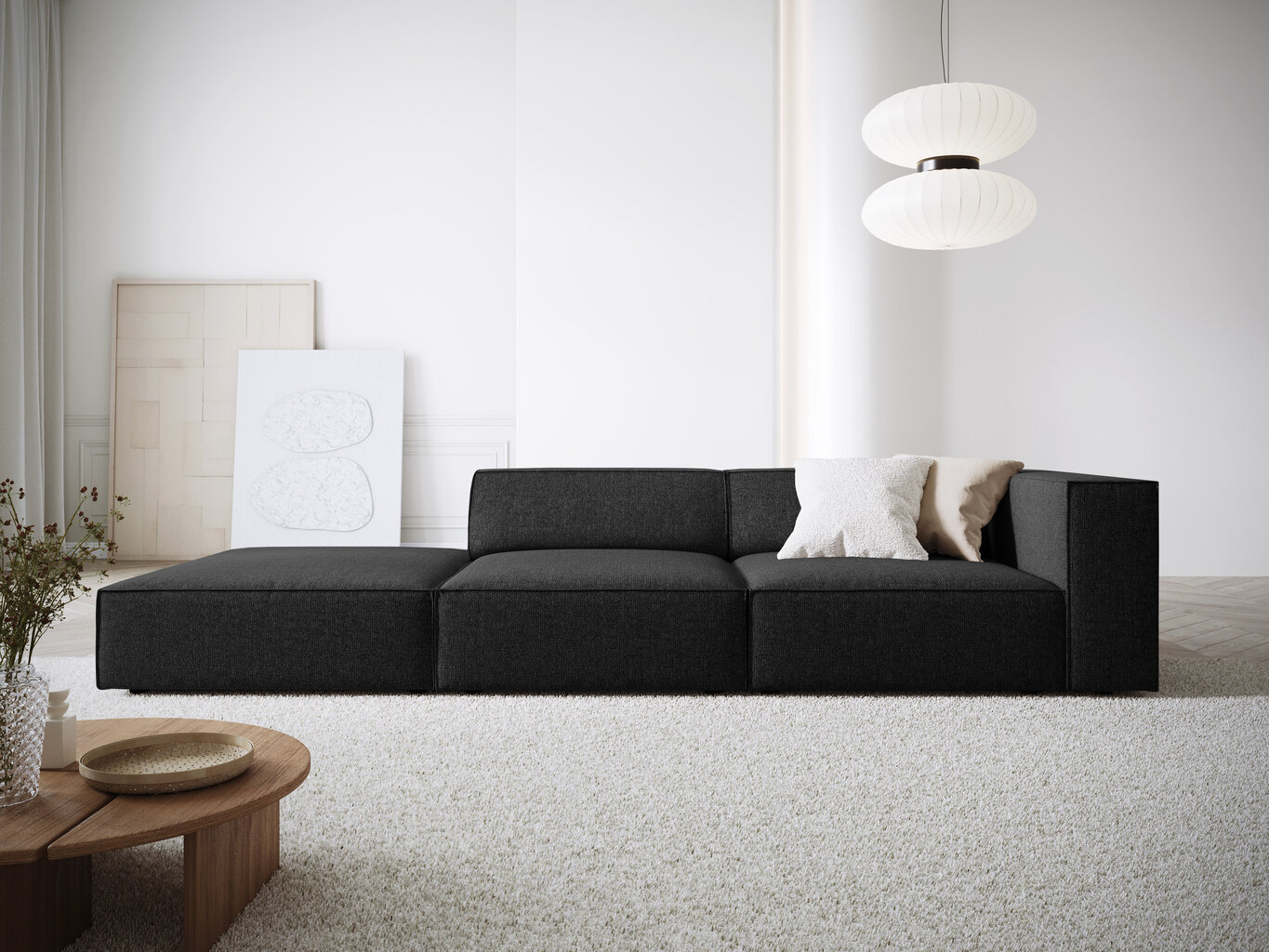 Sofa Cosmopolitan Design Arendal, juoda цена и информация | Sofos | pigu.lt