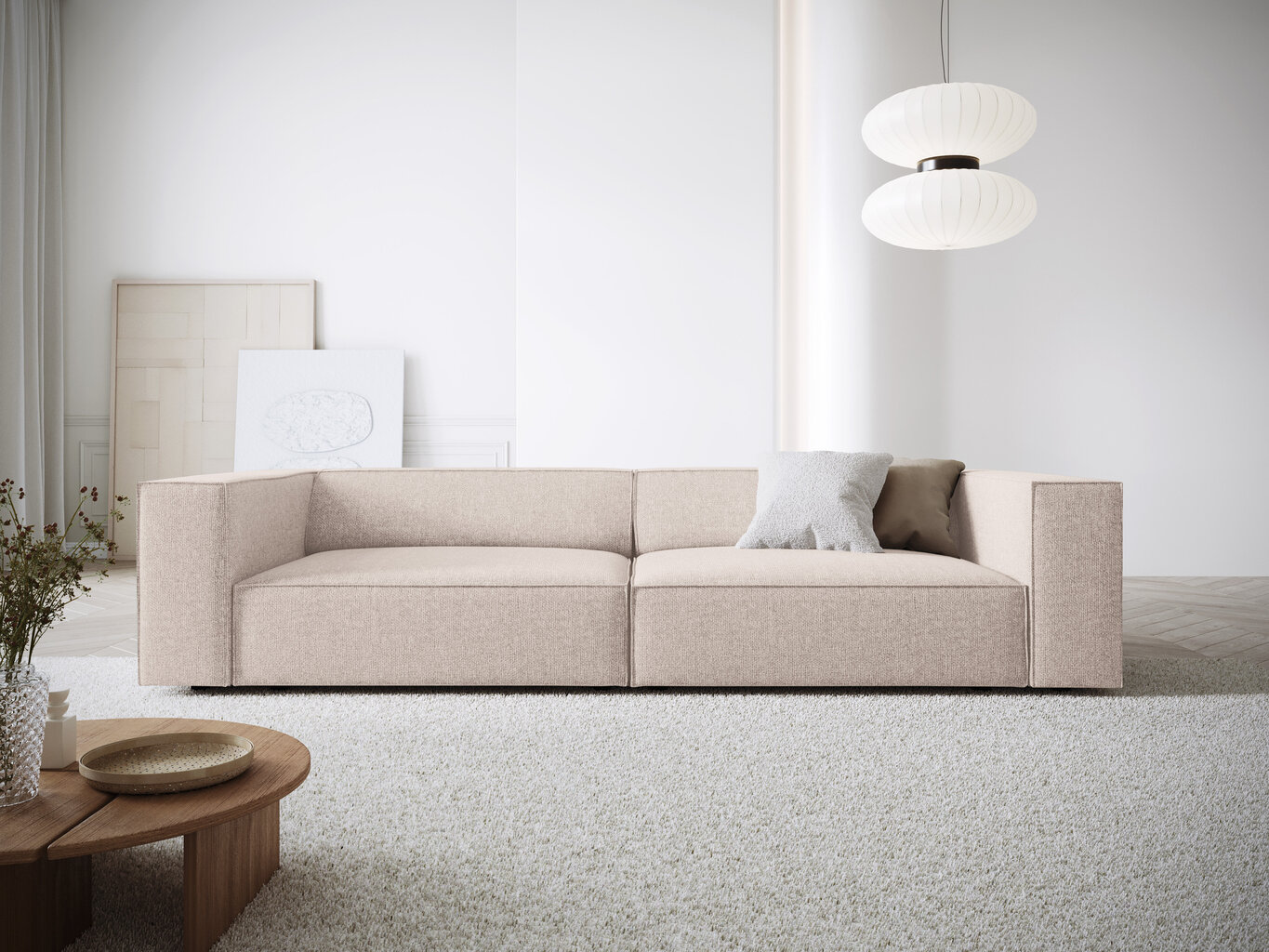 Sofa Cosmopolitan Design Arendal, smėlio spalvos kaina ir informacija | Sofos | pigu.lt