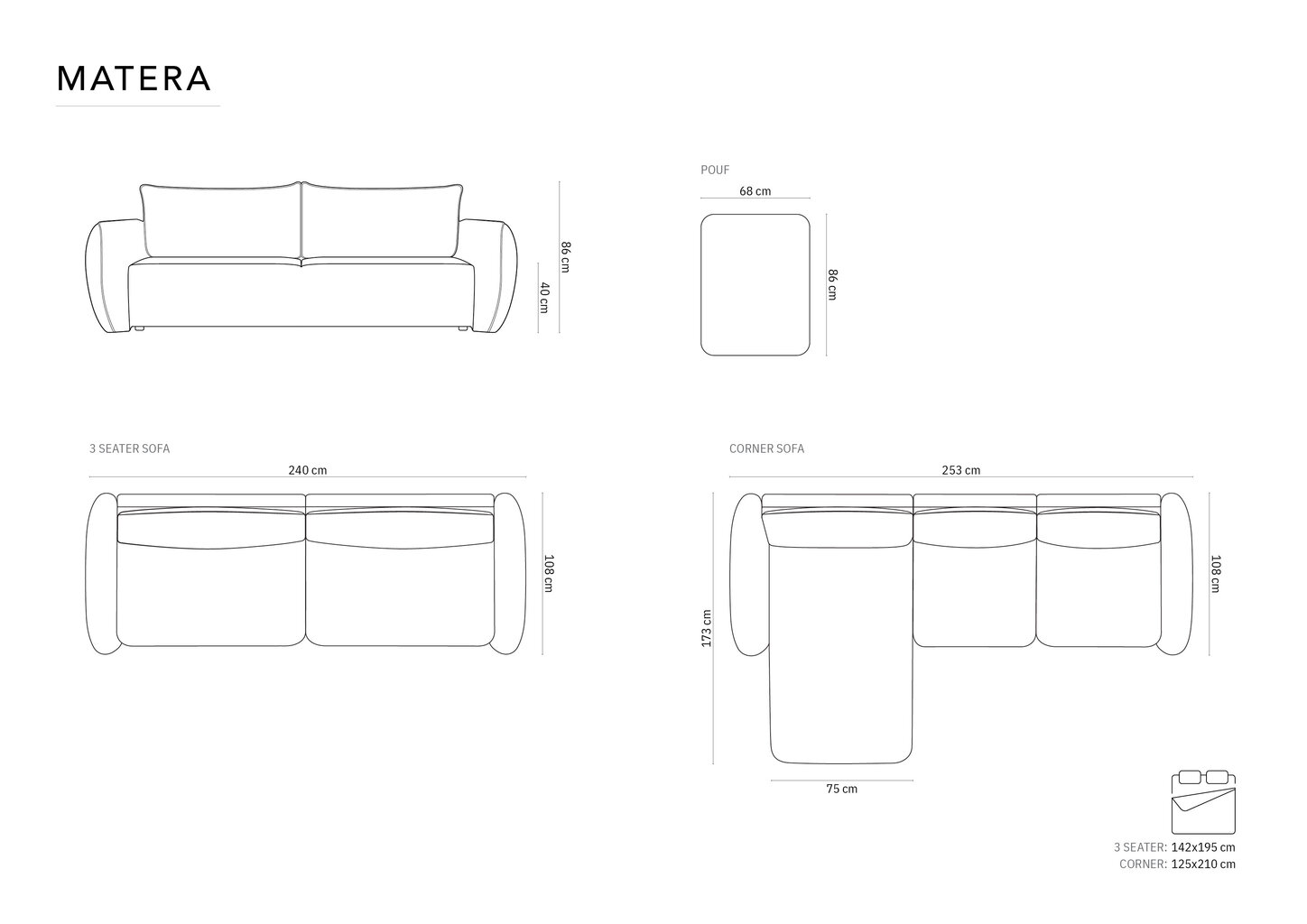 Sofa Cosmopolitan Design Matera, oranžinė цена и информация | Sofos | pigu.lt