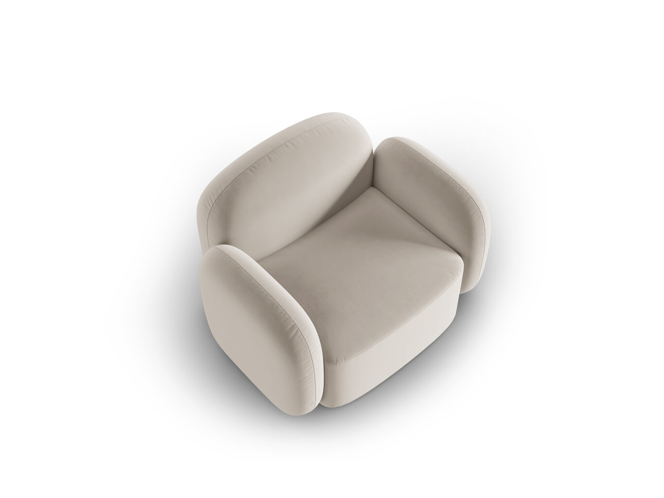 Fotelis Interieurs86 Laurent, smėlio spalvos kaina ir informacija | Svetainės foteliai | pigu.lt