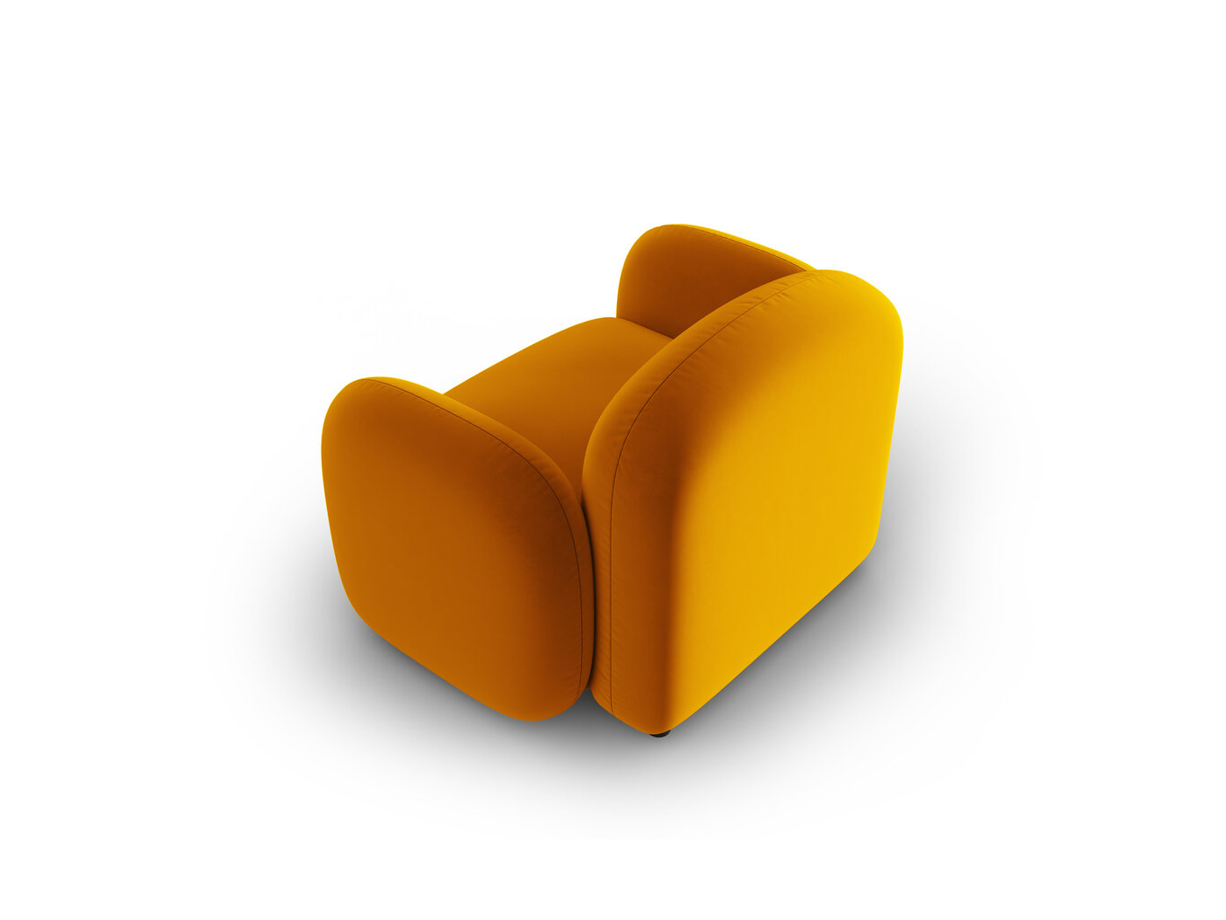 Fotelis Interieurs86 Laurent, geltonas kaina ir informacija | Svetainės foteliai | pigu.lt